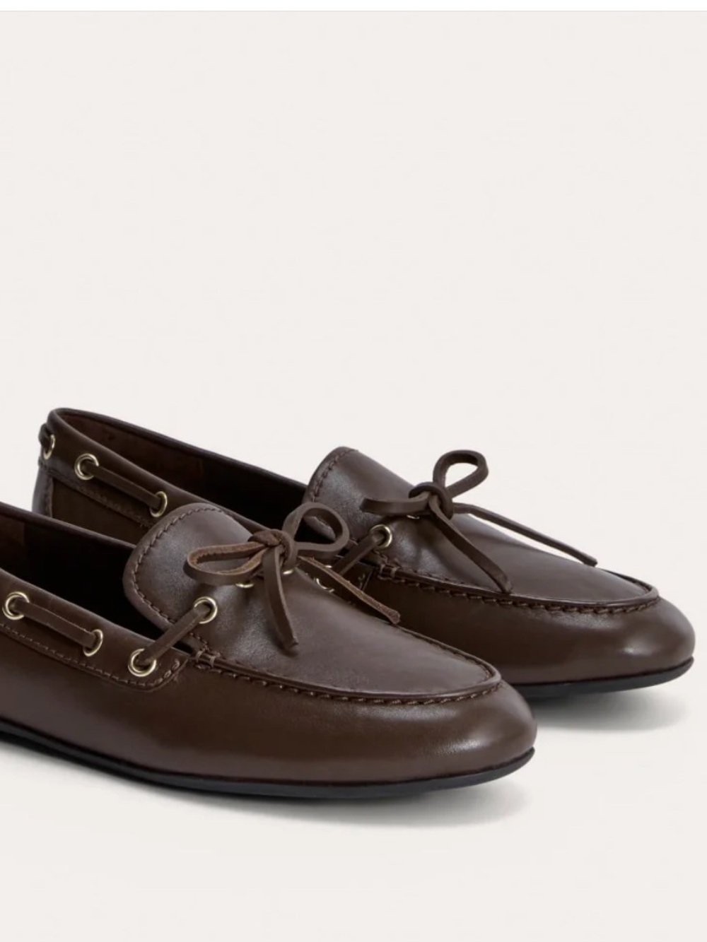 Everlane The Boat Shoe in Deep Brown Leather Loafers